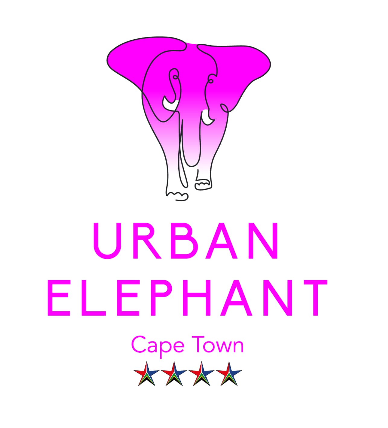 Urban Elephant Kaapstad — amptelike 4-ster meesterlogo